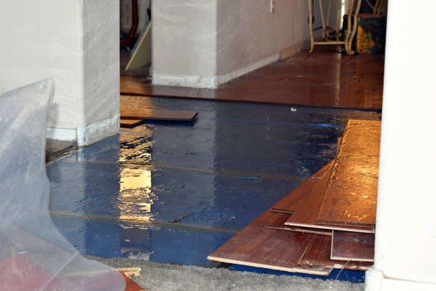 Professional Water Damage Restoration technician working in Durham, NH